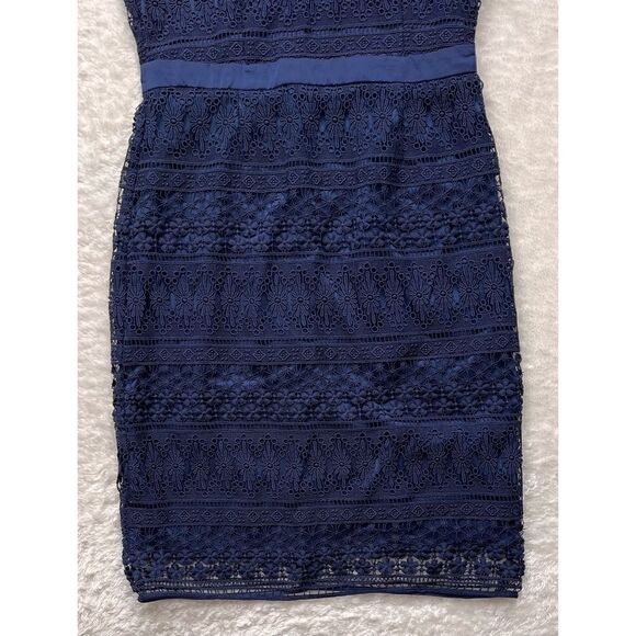 NWT Revolve Likely Navy Lace Drew Sleeveless V-Neck Choker Mini Dress, Size 4 - Picture 10 of 16